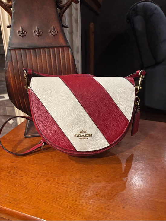 Coach Handbags - Coach Saddle Bag with Diagonal Stripe C1429 EUC